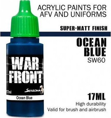Bojë akrilike Scale75 WarFront Ocean Blue, 17 ml, super mat, blu e errët