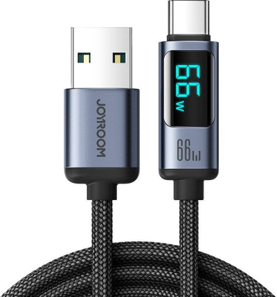 Kabllo karikimi Joyroom S AC066A16, USB A në USB C, 1.2 m, 66W, e zezë