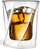Gotë dopio whisky Vialli Design, xham dy shtresha, 300 ml, transparente