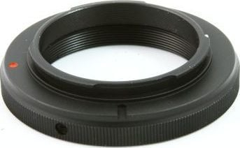 Adapter objektivi Pixco Canon EOS EF EF S në T2, duralumin, i zi