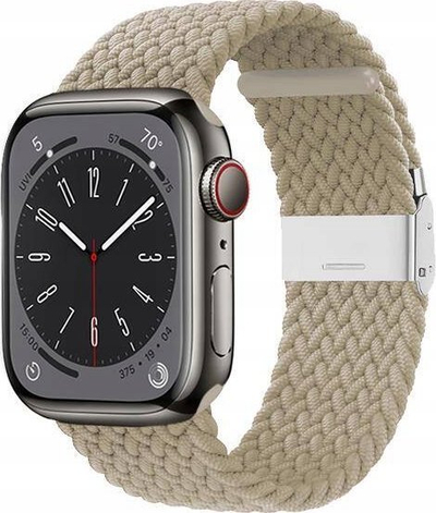 Rryp ore Apple Crong Wave Band Braided, 38 40 41mm, stone beige