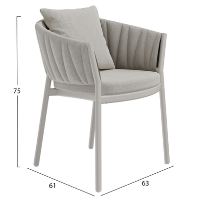 Karrige ngrënieje Shanks 62x60x75-80Hcm (HM6207.01), gri
