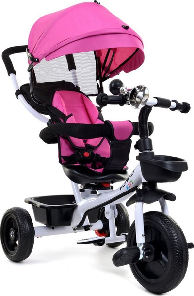 Tricikël për kalamaj Funfit KIDS TWIST 2677, sedilje 360°, rrota EVA, gri
