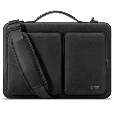Çantë laptopi Tech-Protect Defender Bag, 13-14", me shpatull, e zezë
