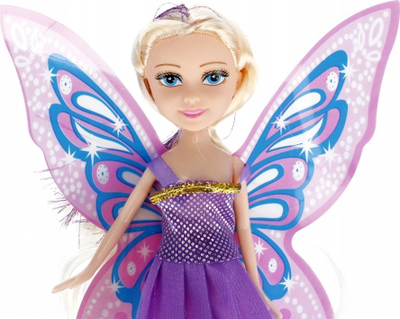 Kukull zanë MEGA CREATIVE Fairy 524001, 23cm, me krahë, fustan vjollcë
