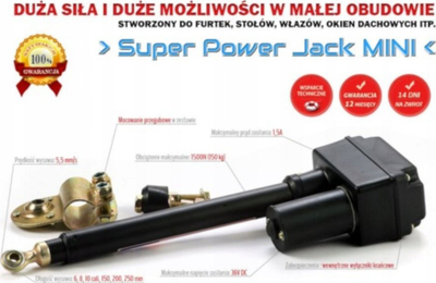 Aktuator linear Elektrobim Super Power Jack Mini, 1000N, 12V, goditje 20cm