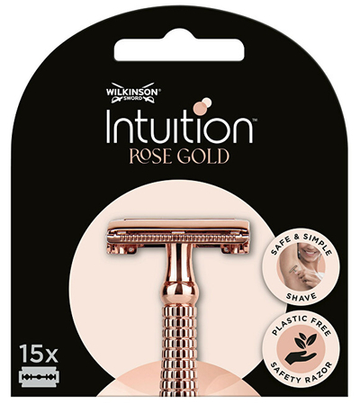 Set tehe zëvendësuese për brisk rroje Wilkinson Sword Double Edge Rose Gold, 15 copë