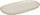 Pjatë qeramike Atmosphera Terre Inconnue, eliptike 37x21cm, beige