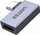 Adapter USB4 UNITEK A1040GY, Type C mashkull në femër 90°, 40Gbps, PD 240W, gri