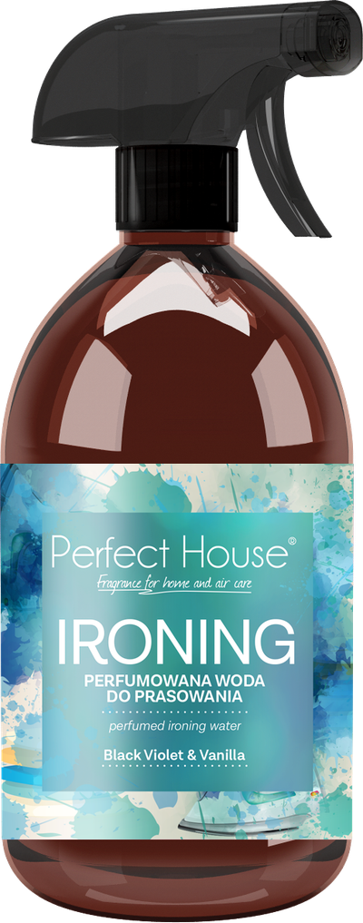 Ujë për hekurosje Barwa Perfect House Ironing Water, i parfumosur Black Violet &amp; Vanilla, 500 ml