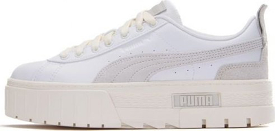 Atlete gocash Puma Mayze Thrifted W, me platformë t’madhe, t'bardha me bezhë