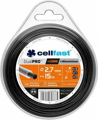 Linjë prerëse për trimmer Cellfast Cutting Line with Core, 2.4mm, 15m, e gjelbër