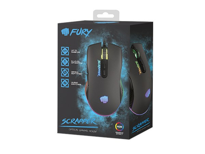 Maus gaming Fury Scrapper NFU 1699, 6400 DPI, RGB, i zi