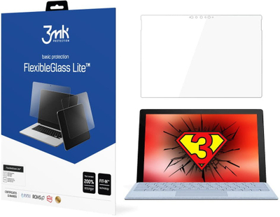 Film mbrojtës 3mk Flexible Glass Lite për Microsoft Surface Pro 4 5 6 7, 12.3", xham fleksibël 6H, transparent