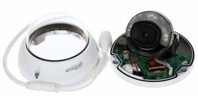 Куполна камера Dahua DH-IPC-HDBW2449EP-S-IL-0360B, 4MP, леќа 3.6mm, бела
