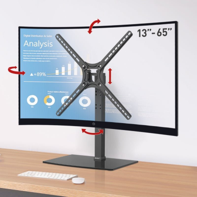 Bazë TV Barkan S320, për ekrane 29\" deri 56\", me lartësi të rregullueshme, ngjyrë e zezë