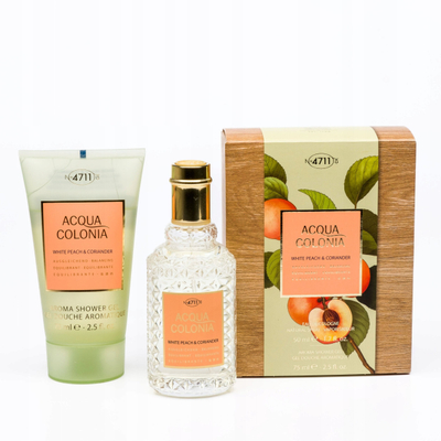Set dhuratë 4711 Acqua Colonia White Peach Coriander, Eau de Cologne 50ml, xhel dushi 75ml