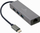 USB Hub Gembird (A-CMU3-LAN-01), 1x RJ-45, 3x USB-A 3.0, i hirtë