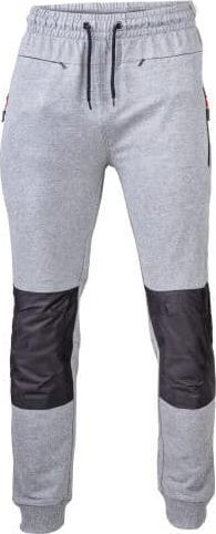 Pantallona pune Lahti Pro SWEAT PANTS, përbërje pambuk poliester elastan, me xhepa me zinxhir, gri e zezë, XL