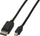 Kабел EFB Mini DisplayPort во DisplayPort, 2m, 4K, црн