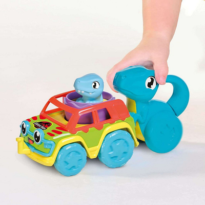 Lodër makinë me dinosaurë Tomy Jurassic World, me vezë surprizë, shumëngjyrëshe