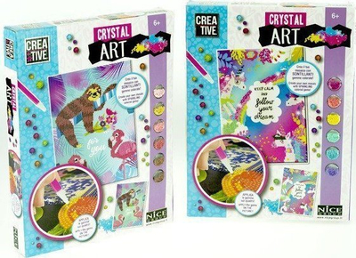 Set kreativ Russell Creative Art Set, mozaik me kristale, për fëmijë dhe të rritur, shumëngjyrësh