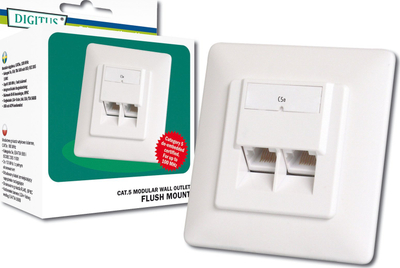Prizë muri rrjeti Digitus DN-9001-N, CAT 5e, e mbrojtur