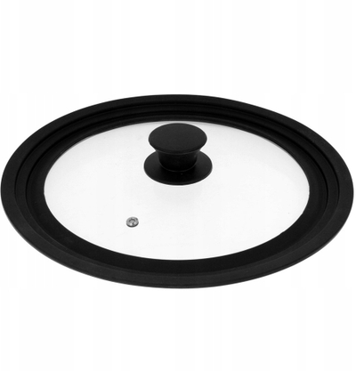 Kapak universal Brunbeste Universal Round, 24 26 28 cm, silikon dhe xham, i zi