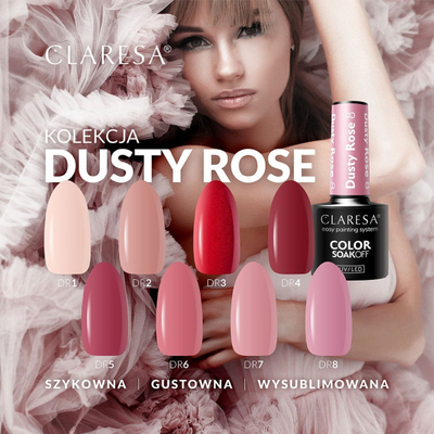 Llak thonjsh hibrid Claresa Dusty Rose 2, 5g, rozë e hapur