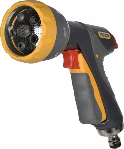 Pistole ujitje Hozelock 2694 Multi Spray Gun Pro, shumë mënyra spërkatje, trup metalik, gri