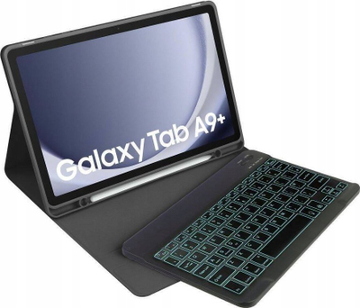 Футрола со тастатура Tech-Protect Armored Case SC Pen, за Samsung Galaxy Tab A9 Plus, со Bluetooth тастатура, црна