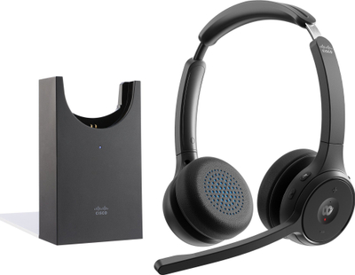Безжични слушалки Cisco Headset 722, Блутут, со база за полнење, црни