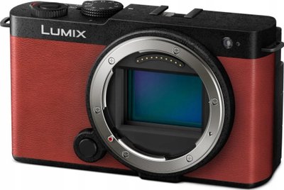 Aparat fotografik Panasonic LUMIX S9, full frame 24.2MP, lente S 20-60mm, i kuq