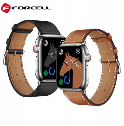 Rrip ore Forcell F DESIGN FA20, për Apple Watch 38 40 41mm, lëkurë eko, i zi