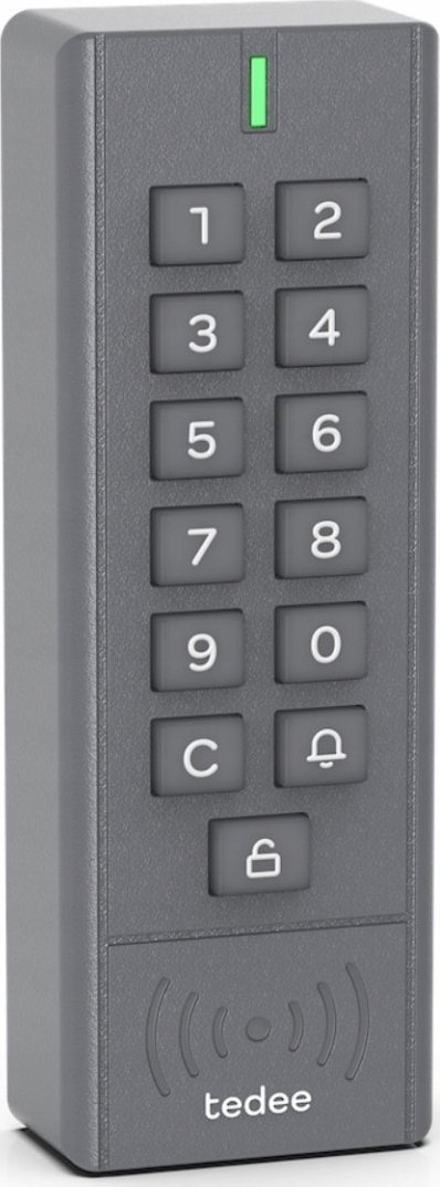Tastierë inteligjente Tedee TKV1.0A, PIN deri 100 kode, rezistente moti, gri