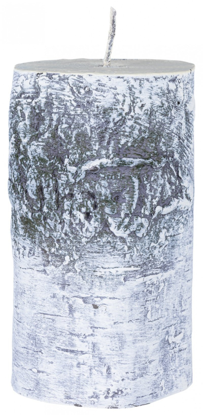 Qiri dekorativ cilindrik DONAU HOME Birch, 70x120mm, krem i bardhë
