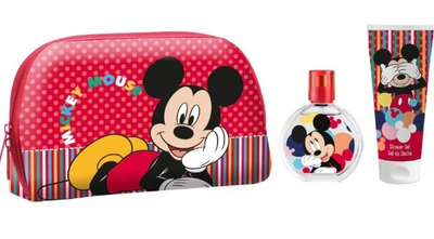 Set për fëmijë EP Line Mickey Mouse, EDT 50 ml + xhel dushi 100 ml + çantë kozmetike