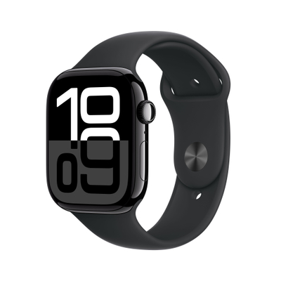 Apple Watch S10 GPS 46mm Jet Black Alu Case with Black Sport Band - S/M (DEMO)
