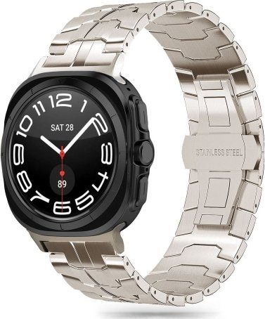 Rrip çeliku Tech-Protect Stainless Line për Samsung Galaxy Watch Ultra 47mm, i rregullueshëm, titanium