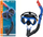 Set zhytjeje për kalamoj Diving Set Blue, maskë me snorkel, blu