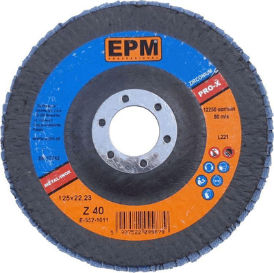 Disk zirkoni EPM PRO-X, gravulim 40, 125mm (E-552-1011)
