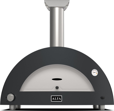 Furrë pizze Alfa Forni Moderno 3 Pizze Hybrid, gaz dhe dru, gri Slate
