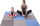 Подлога за вежбање One Fitness puzzle, 9 парчиња, сина/сива