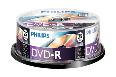 DVD-R Philips, 4,7GB, 16x SP 25/1
