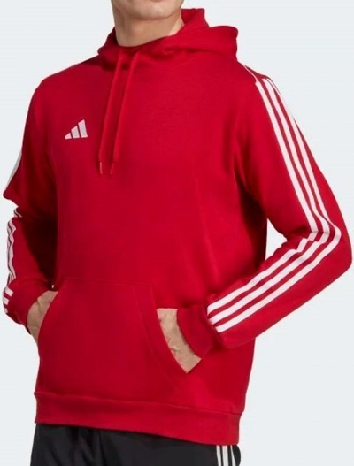 Bluzë me kapuç adidas Tiro 23 SW Hoody M HS3600, fleece, xhep kangur, e kuqe