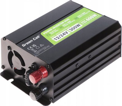 Inverter veture Green Cell Power Inverter DUO, 12V/24V në 230V, 300W 600W, i zi