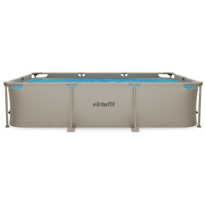 Pishinë me kornizë VirtuFit Rectangular Pool, 300 x 210 x 66 cm, me pompë filtri, bezhë