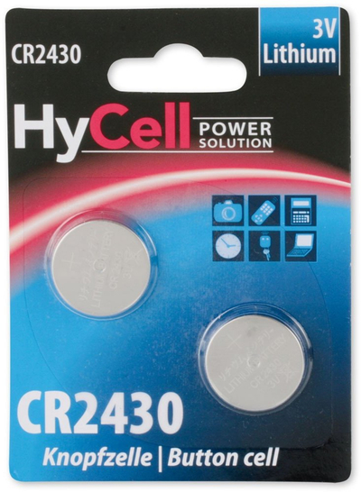 Bateri litium HyCell CR2430, 3V, 300mAh, paketim 2 copë
