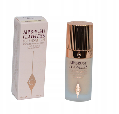 Fondatinë Charlotte Tilbury Airbrush Flawless, mbulim i plotë, finish mat, Beige