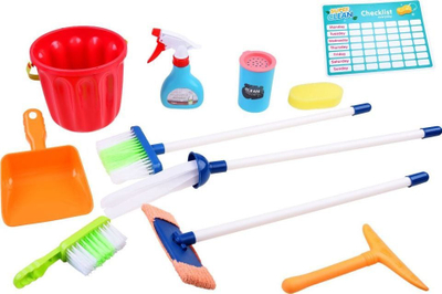 Lodër edukative Montessori Super Clean, set pastrimi 11 pjesë, plastike, shumëngjyrëshe